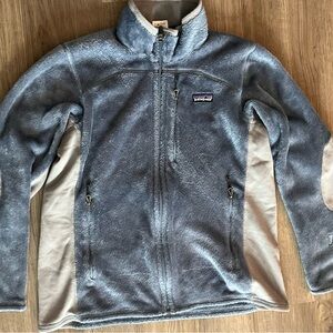 Patagonia Gray and Blue Fleece Jacket
